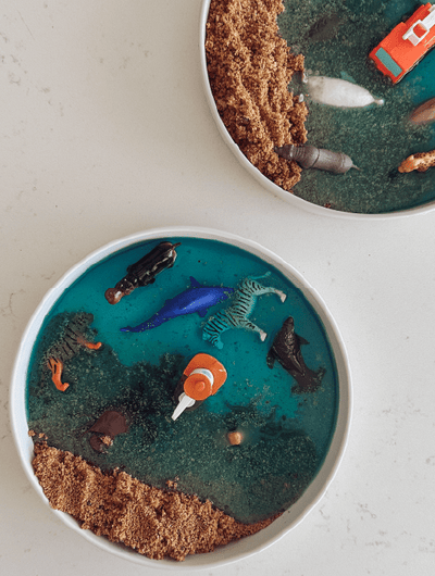 Exploring Mini Beach Worlds: Taste Safe Sensory Activity